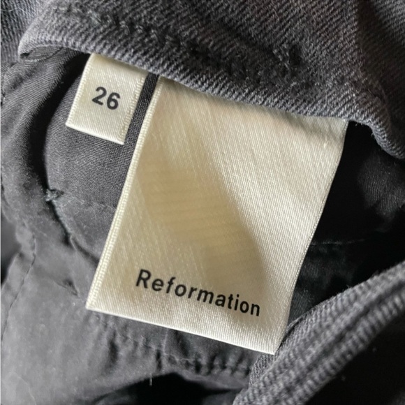 Reformation Niki Jeans Black Size 26 - Picture 5 of 6